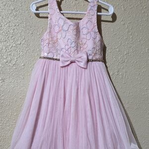 Pink Floral Kids Dress